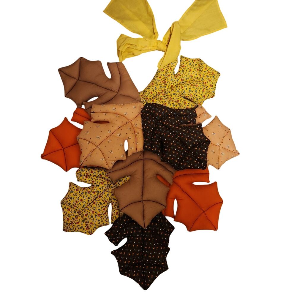 Vintage Hand Made Quilted Fall Wall Decor 21"